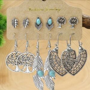 🔥4 For $25🔥

New Retro Vintage Silver Earring Set for Women -
